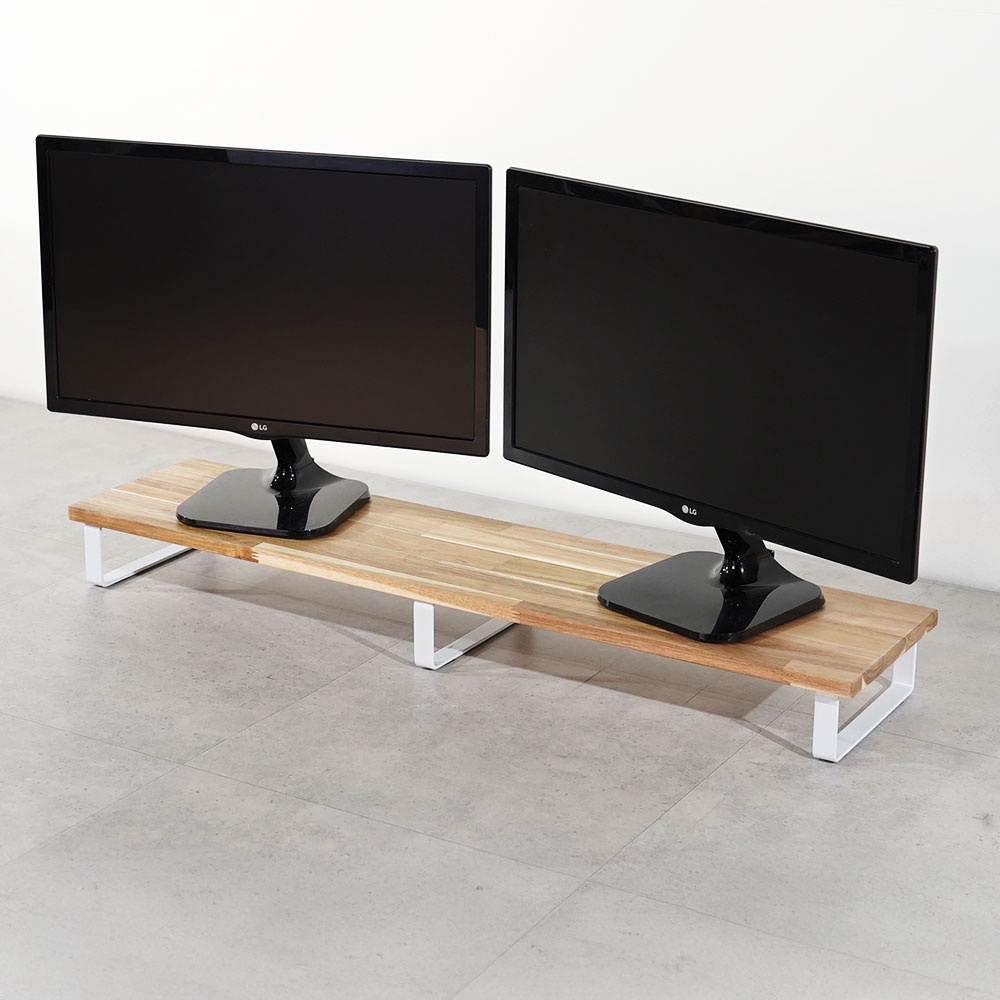 원목듀얼모니터받침대